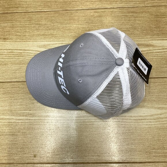Men's Trucker Hat Adjustable Strap Back Hat Mesh Cap Hi Tec Gray White - Picture 5 of 11